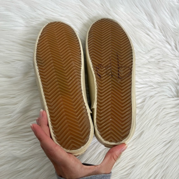 Re/Done 70s Low Top Striped Sneaker Metallic Silver Women’s 7 - Picture 9 of 11